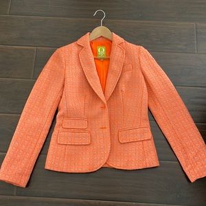 Tweed blazer neon orange